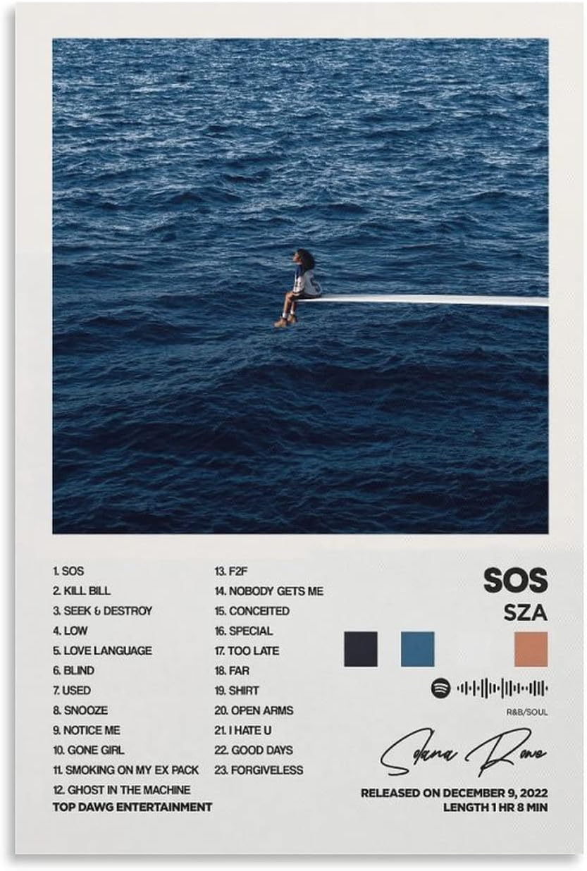 Summer Walker - over It Album Cover Canvas Posters for Room Aesthetic Gift Unframe:12X18Inch(30X45Cm)