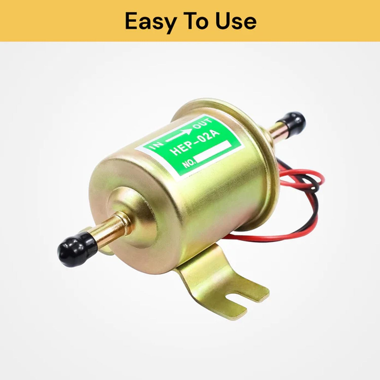 Universal Electric Fuel Pump, 12V Electric Transfer Universal Low-Pressure with Fuel Filter, HEP02A, Fuel Line Replacement for Carburetor Lawn Mower Gas Diesel Fuel Transfer Pump image number 1