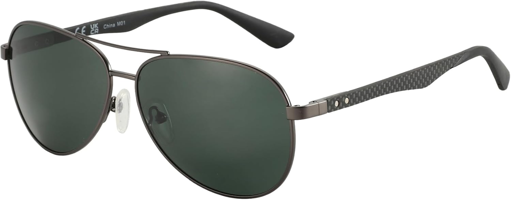 ZENOTTIC Polarized Aviator Sunglasses for Men and Women Carbon Fiber Temple Pilot Sun Glasses with Mirrored Lens UV Protection - C02 Gold / Brown image number 6