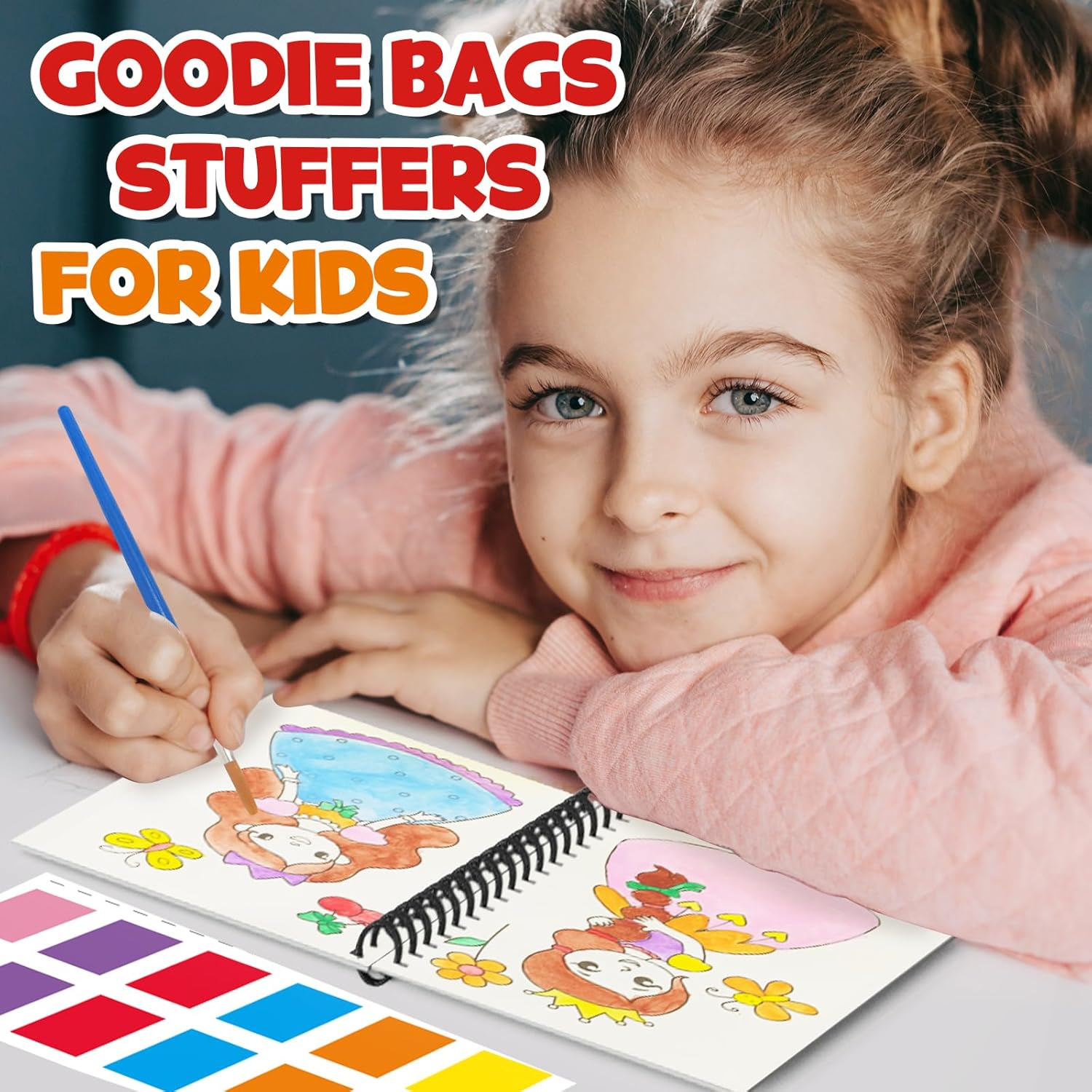 ZMLM 48 Water Coloring Books Easter Party Favors - Easter Basket Stuffers for Toddlers Mini Coloring Books Bulk for Ages 4-8,Small Goodie Bags Stuffers Crafts Return Gifts Classroom Birthday