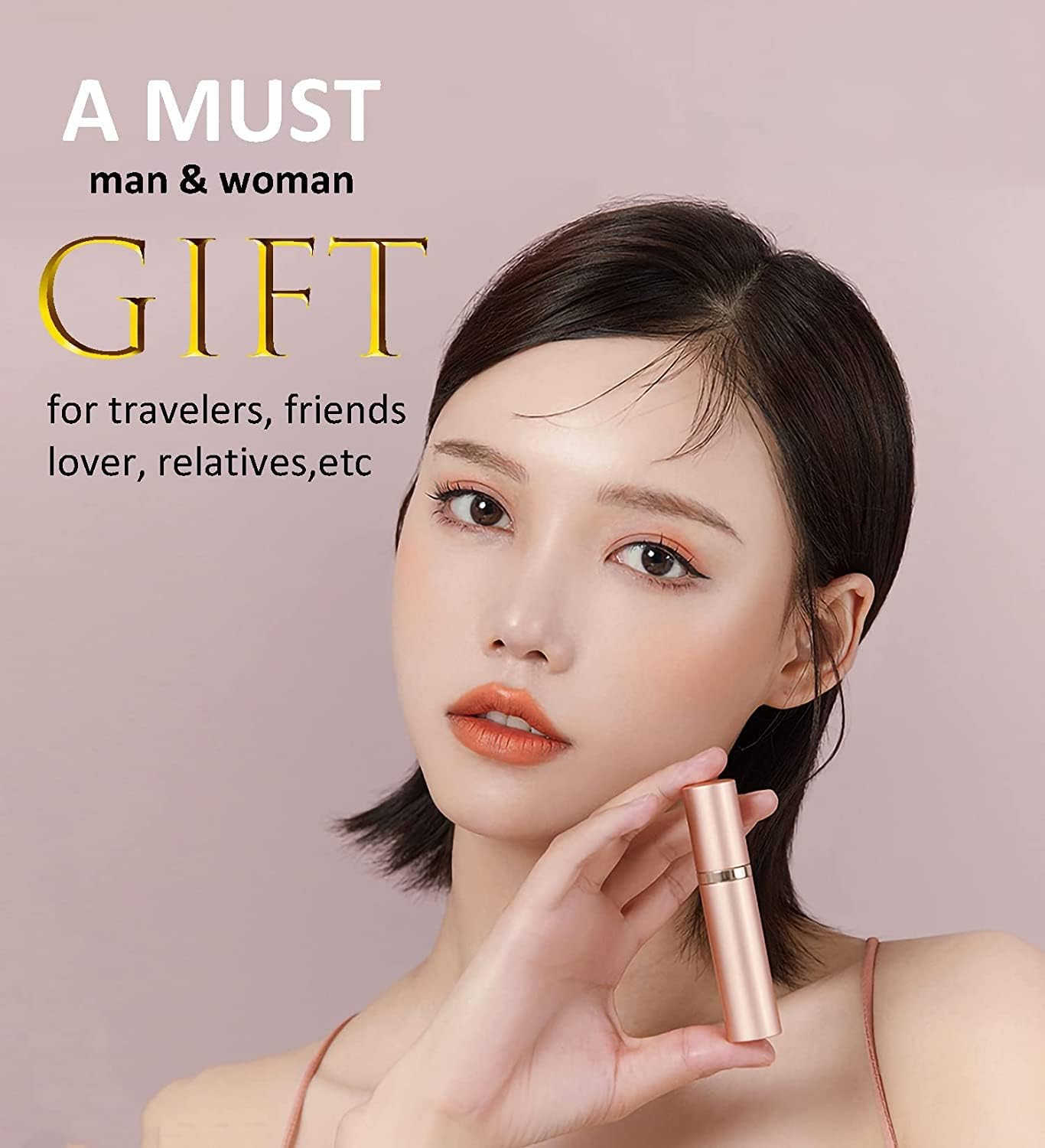 Travelofo Mini Perfume Bottles, Refillable Spray Atomiser, 5Ml Leak-Proof Dispenser for Travel, Luxury Gift for Men & Women (Black & Pink) image number 6