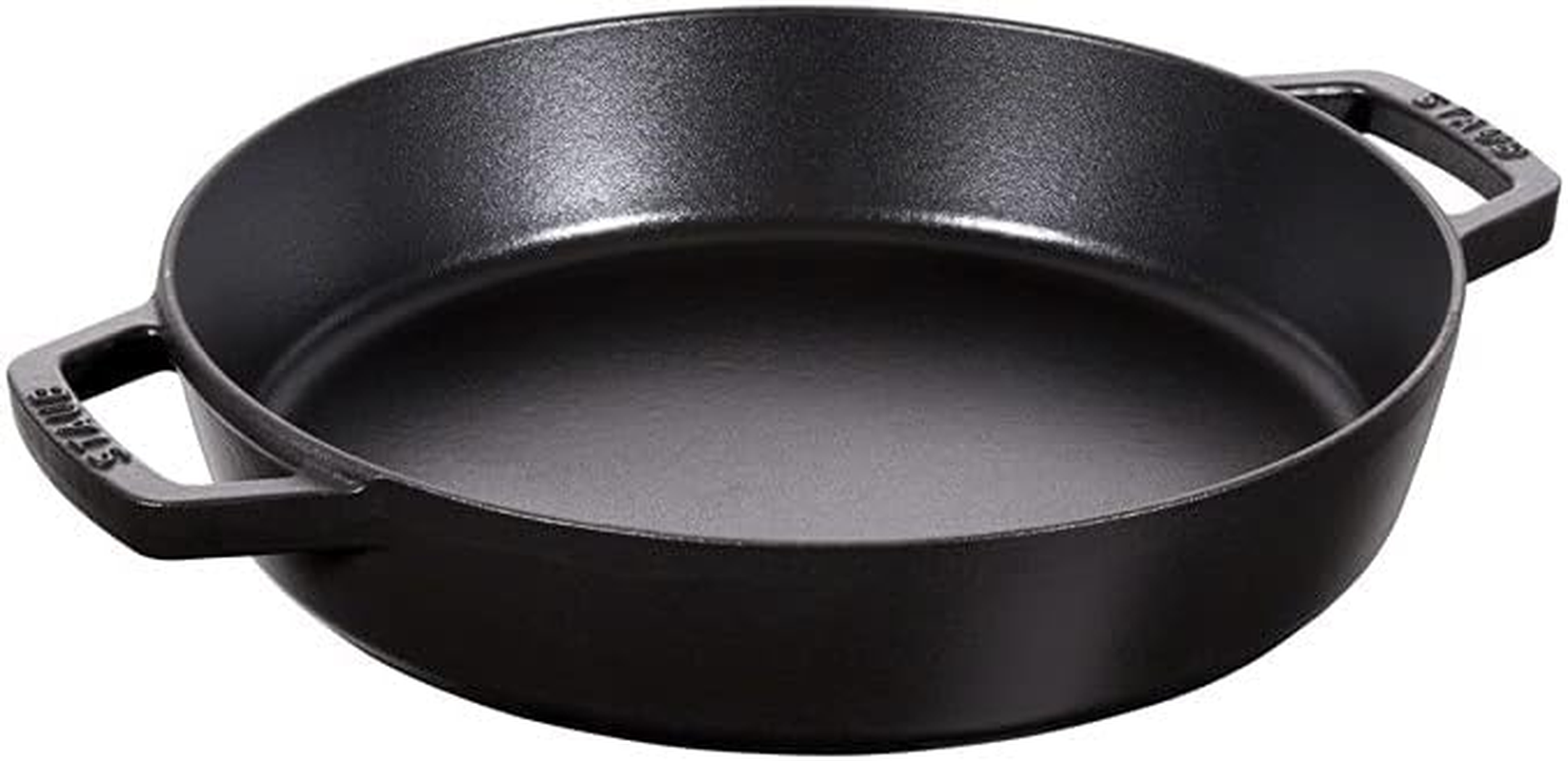 STAUB 40511-726-0 Cast Iron Frying Pan with Two Handles, Graphite Grey, 26 Cm