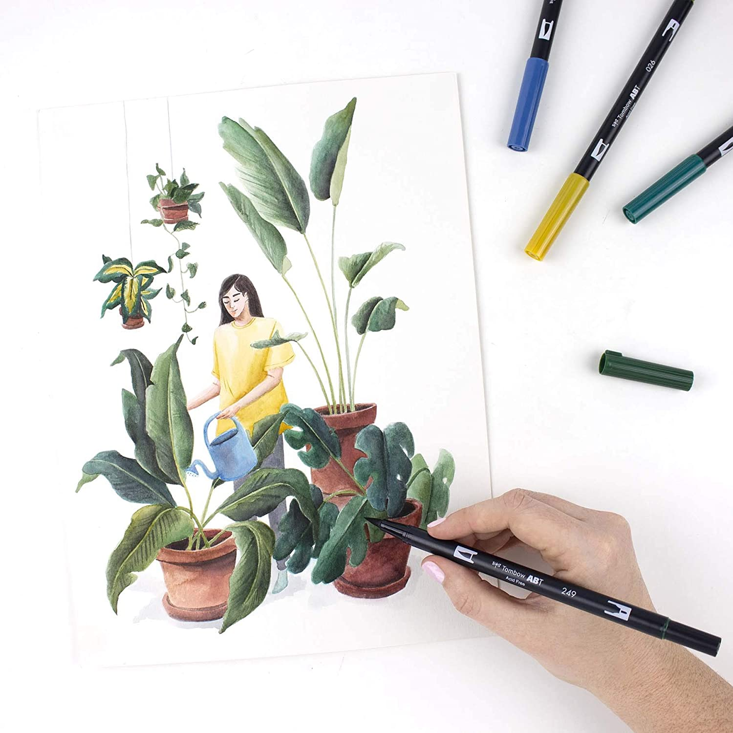 Tombow Bohemian Colours Dual Brush Pen 10-Pieces Set Multi-Color 56218 image number 1