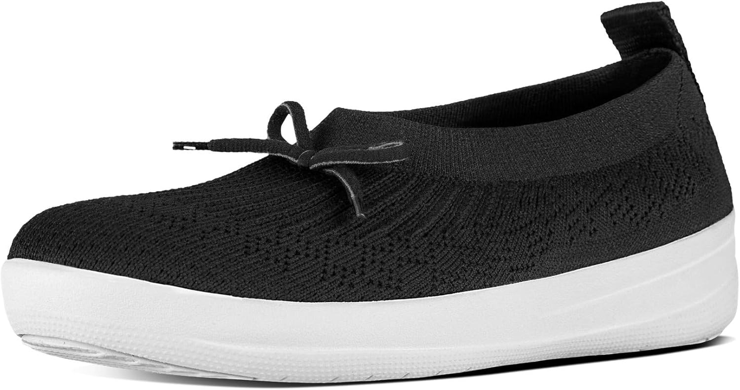 Fitflop Women'S Uberknit Slip on Ballet Pumps in Black image number 2