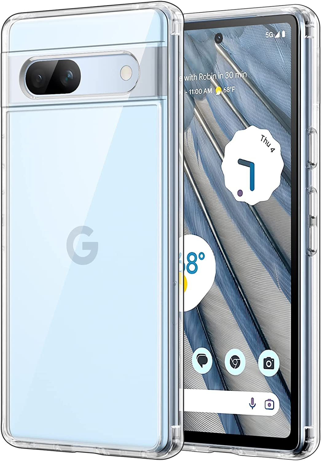 Jetech Case for Google Pixel 8A 6.1-Inch 2024, Non-Yellowing Shockproof Bumper Protective Phone Cover, Anti-Scratch Hard PC Back (Black)