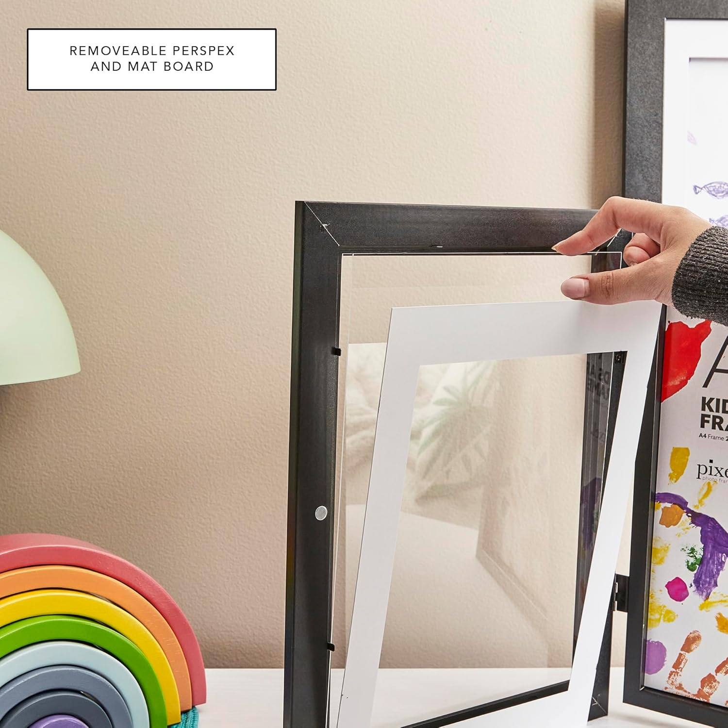 Cooper & Co. Set of 2 A4 DIY Kids Art Frame Black image number 6