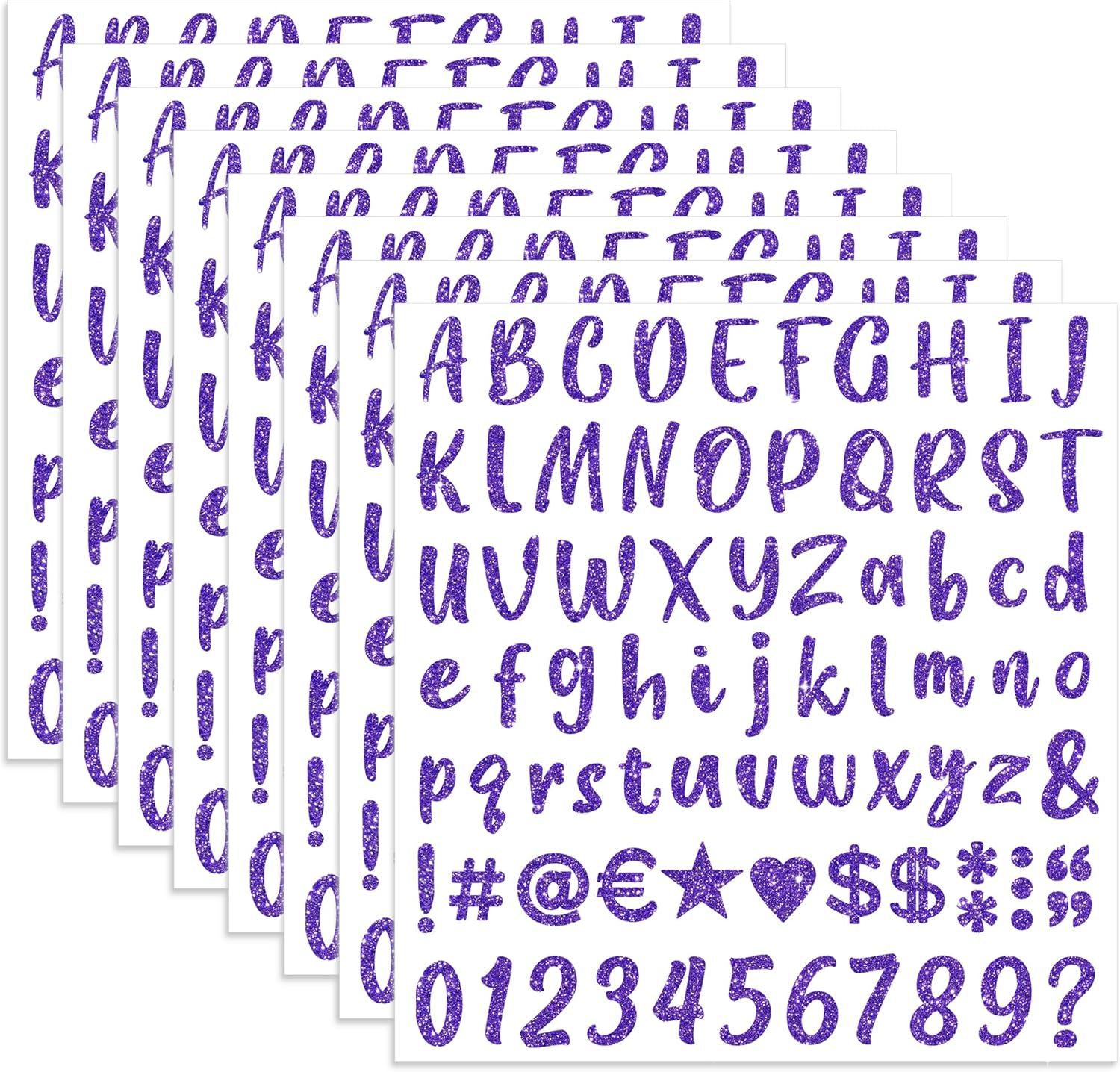 648 Pcs Gold Letter Stickers Glitter Alphabet Number Stickers 8 Sheets Self Adhesive Vinyl Letters Sticker for Graduation Cap Scrapbooking Water Bottles Cup Crafts Classroom Decor(Gold,1 Inch)