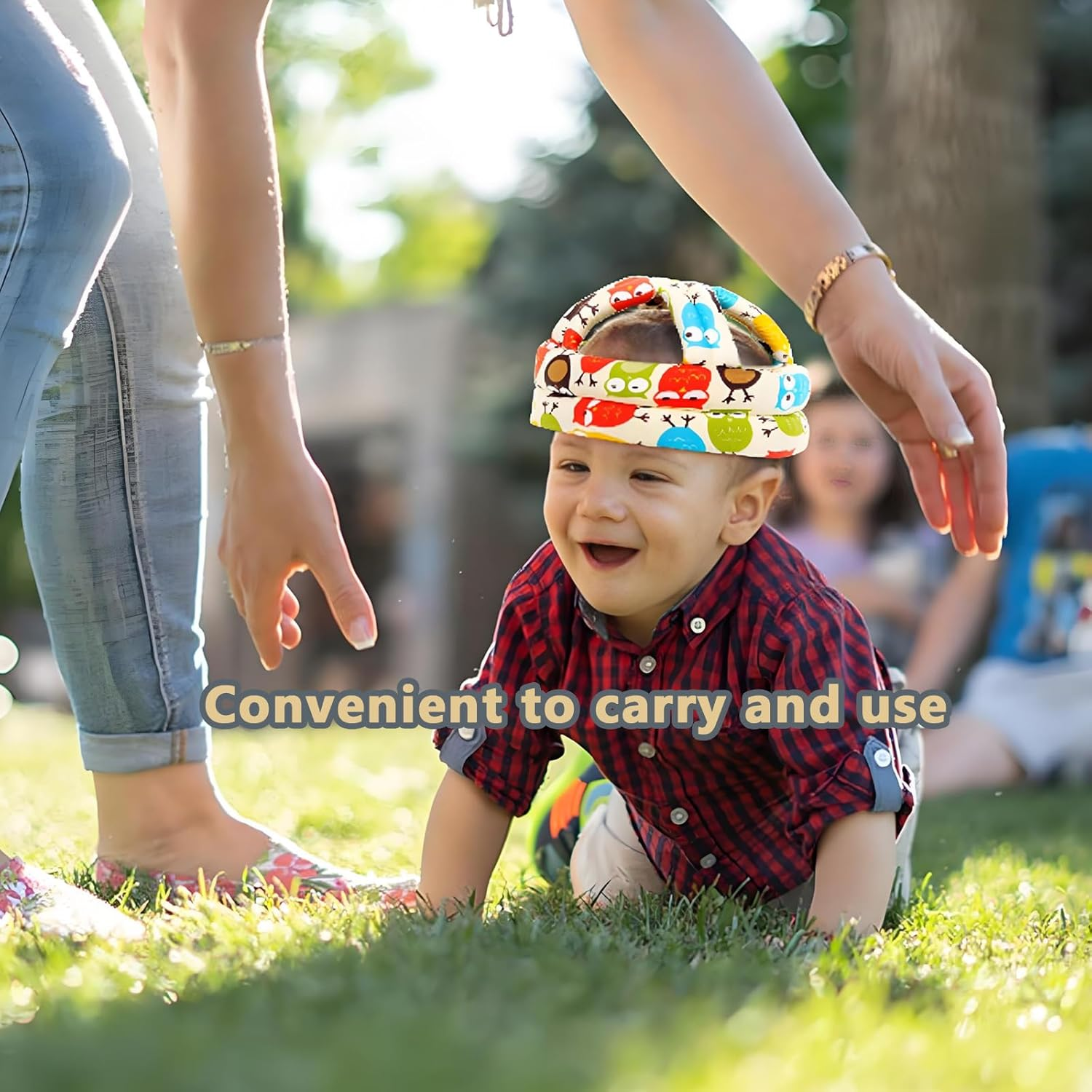 Checkzed Baby Head Protector Helmet, 360&deg; Head Protection Back Pack for Baby & Toddlers, Soft Cotton Safety Baby Helmet with Adjustable Straps for Crawling & Walking (6-60 Months) image number 2