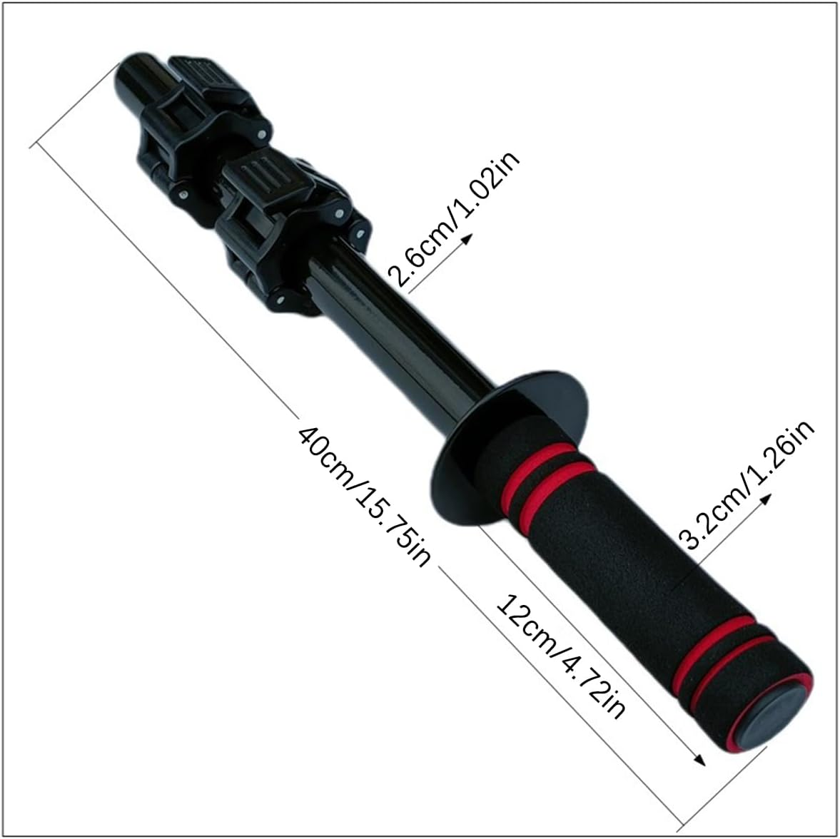 AIMALL Forearm Strength Trainer Grip Stick for Muscle Workout, Anti-Slip Handle Arm Exerciser, Wrist Fitness Training Rod, 15.75In Length, 1.02In Shaft image number 1