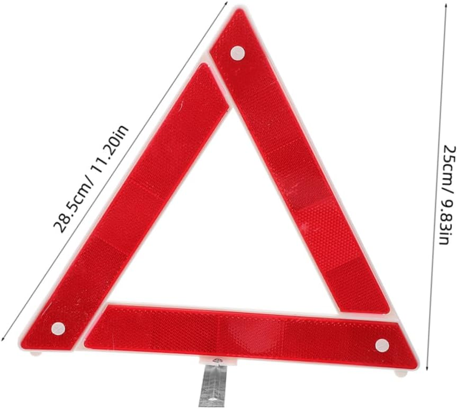 2Pcs Car Warning Triangle Reflective Safety Sign Emergency Roadside Safety Triangle for Cars image number 4
