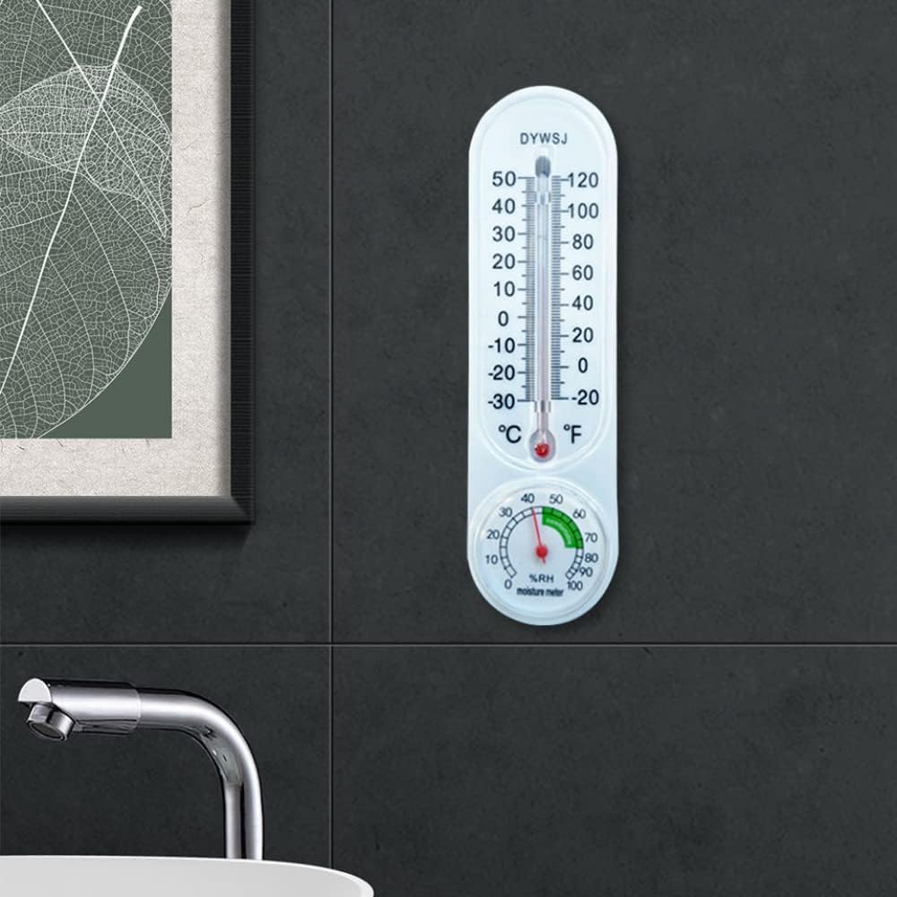 2Pack Outdoor Indoor Wall Thermometer Hygrometer Digital Humidity Meter Thermometers Wall Hang Temperature Humidity Gauge Meter with Celsius/Fahrenheit (℃/℉) for Garden Plant Field Cellar Greenhouse image number 3