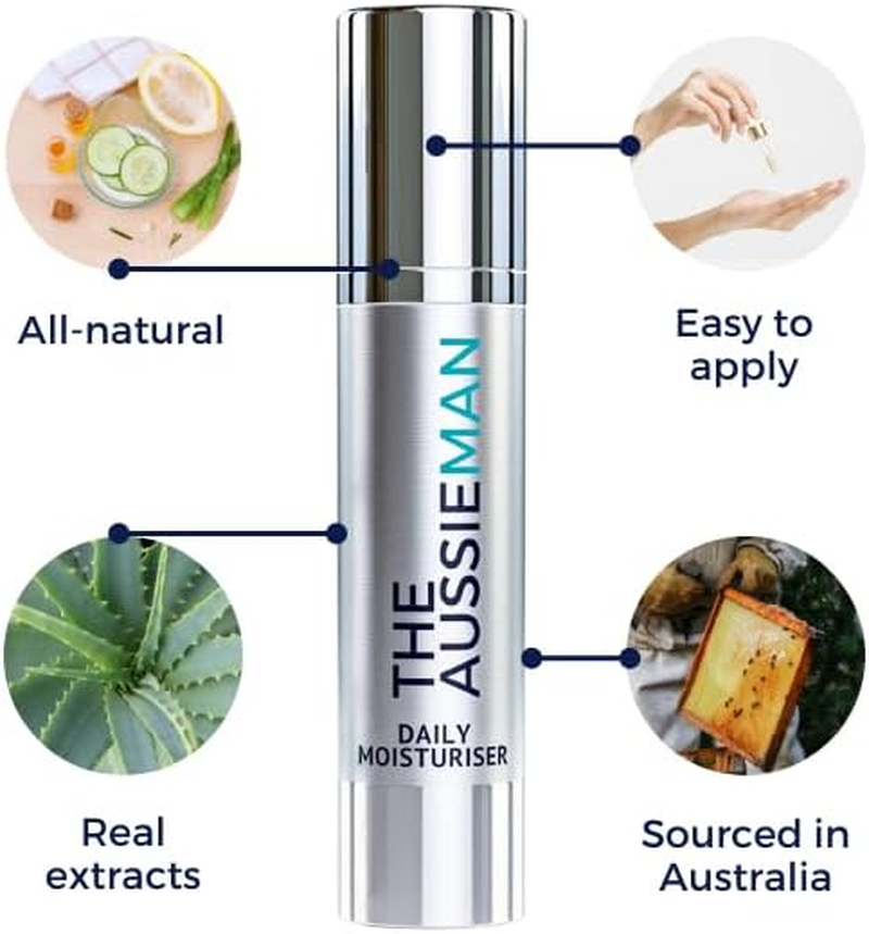 THE AUSSIE MAN - Daily Moisturiser, Fast-Absorbing, Dual-Action Moisturiser, Dissolves Dead Skin and Deeply Hydrates, 50ML image number 3