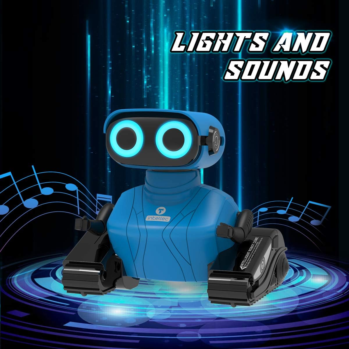 REMOKING Robot Toys for Boys,Remote Control Robotics with LED Eyes & Flexible Arms,Dance & Sounds,Toys for 3-8 Year Old Kids,Children Educational Birthday Gifts (Blue)