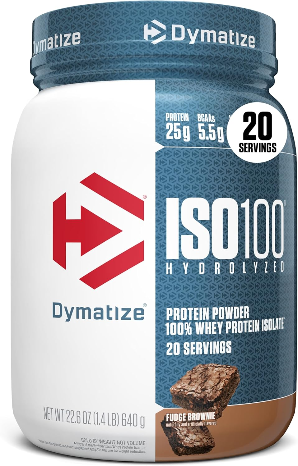 Dymatize Iso-100 Hydrolyzed Whey Protein Isolate 20 Serves Fudge Brownie 640 Gram image number 5