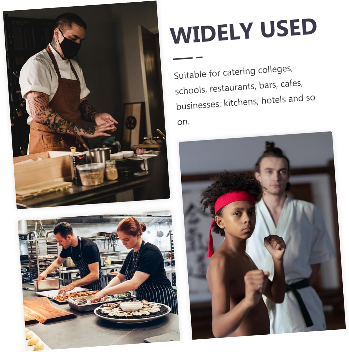 MERRYHAPY Kitchen Work Hat Chef Hat Breathable Fabric for Waiter Service for Restaurant for Kitchen Dining image number 1