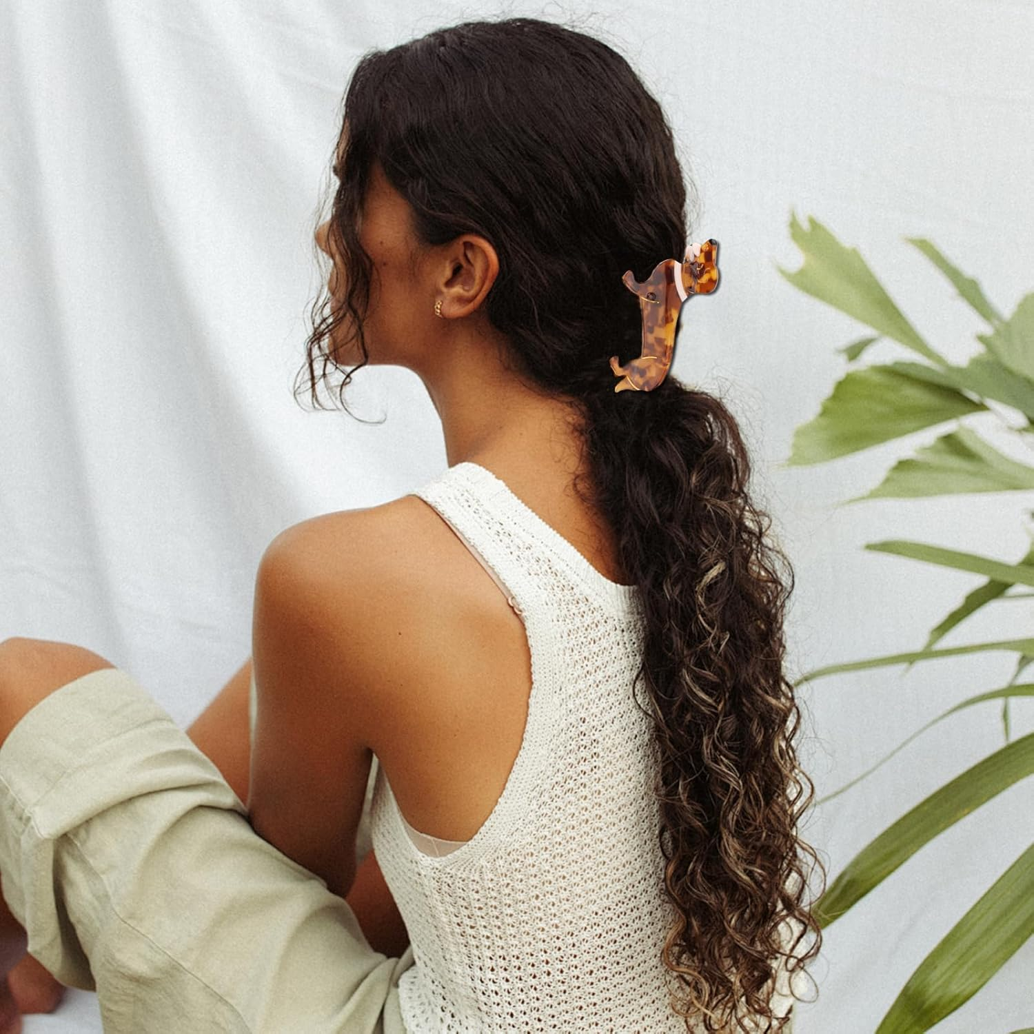 Cosmeria Dachshund Hair Clip for Women and Girls, Funny Volume Clip Made of High-Quality Acetate, Perfect Dog Hair Clip for All Occasions and Dachshund Lovers image number 3