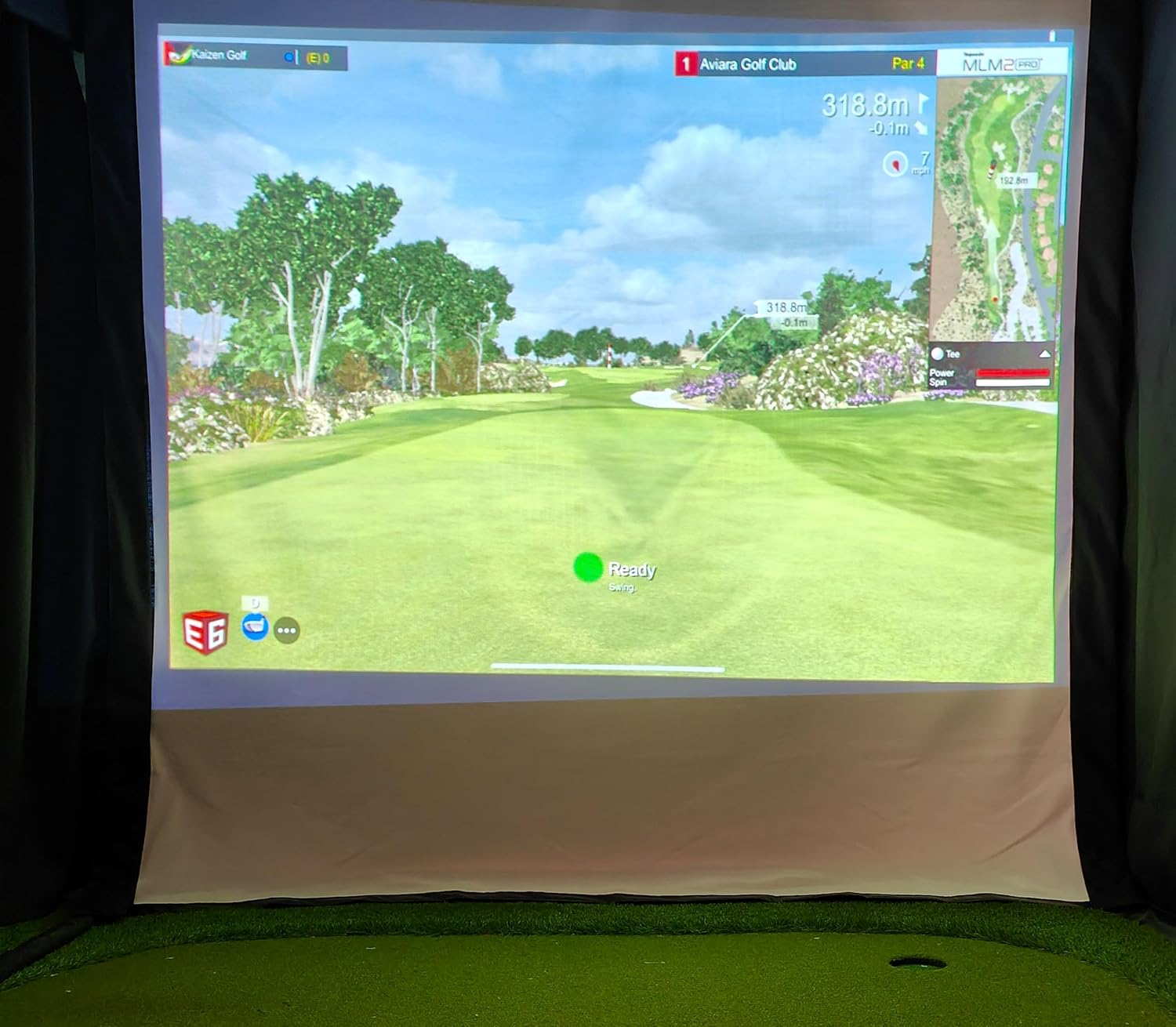 Premium Golf Simulator Projector Screen Commercial Grade Polyester Golf Impact Screen image number 1
