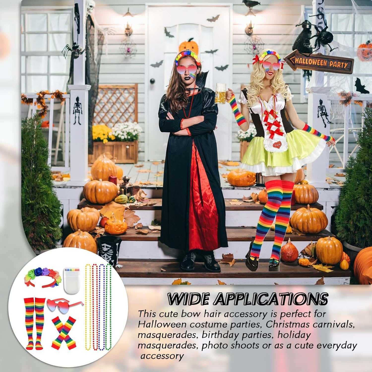 Opvallende Rode Strik Hair Band Hoofdband - Hoofdtooi Strik, Vintage Hair Accessories for Celebrations and Cosplay for Vrouwen En Meisjes (Rood) image number 3