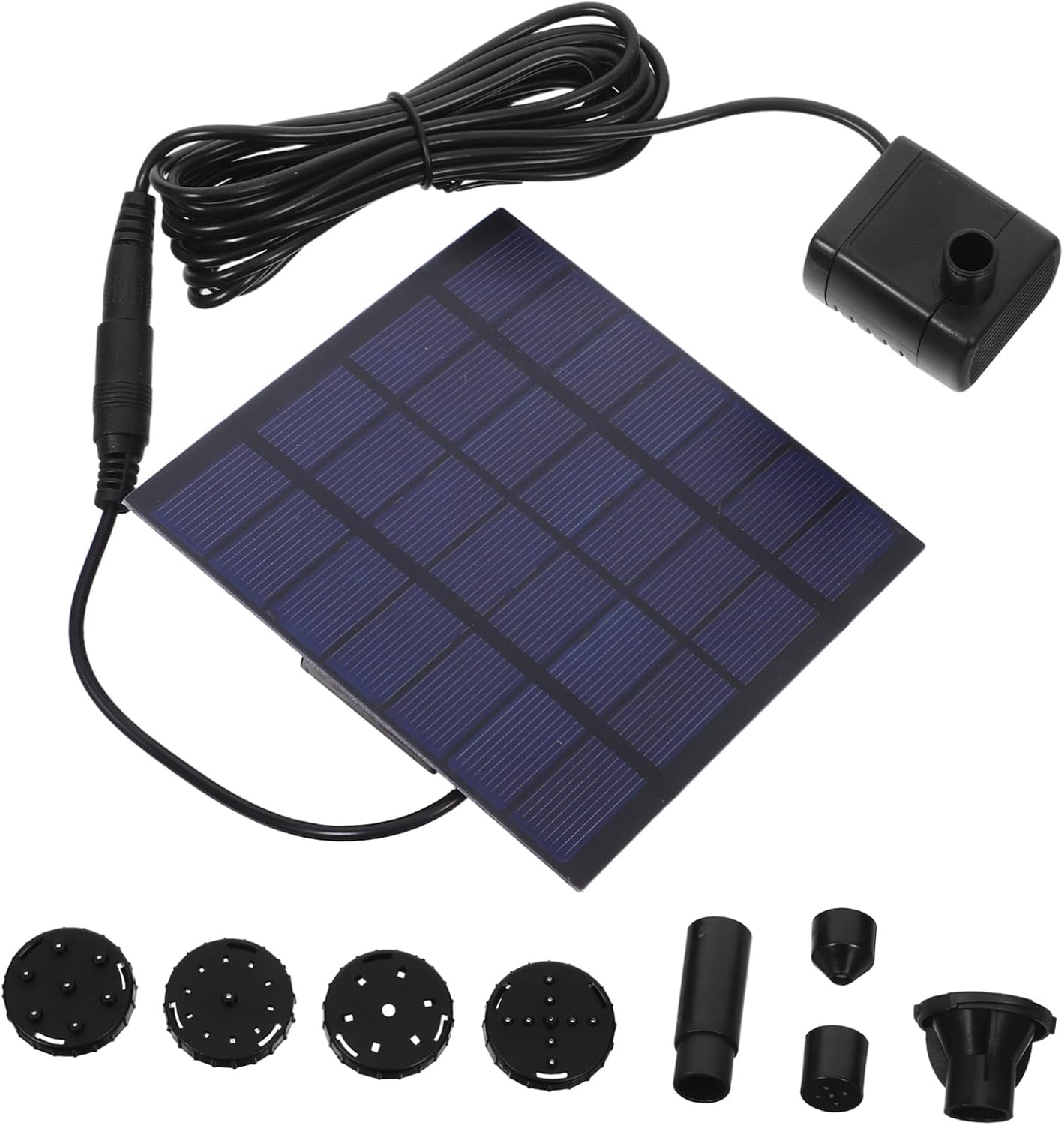 COHEALI Solar-Powered Garden Fountain with Built Pump Solar Panel Water Feature for Patio Easy Installation Outdoor Landscape Waterfall Fountain image number 6