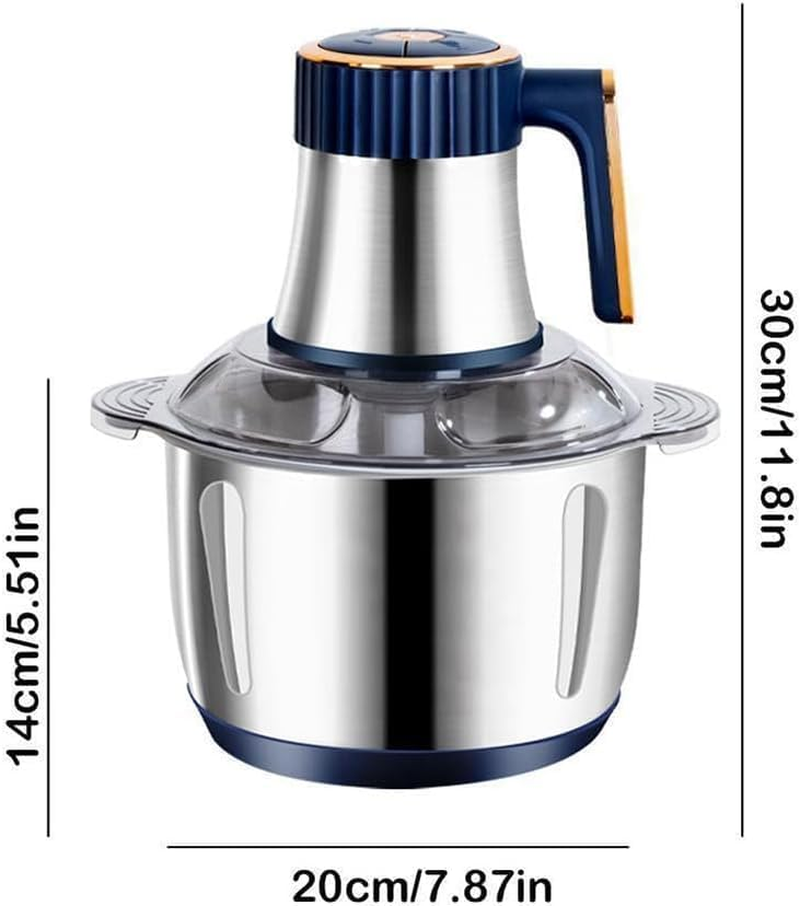 Electric Meat Grinder, 5L Food Processor Stainless Steel Meat Chopper 5-Speed with Stainless Steel 6 Blades Grinder for Kitchen Vegetable Meat Baby Food Fruits image number 5