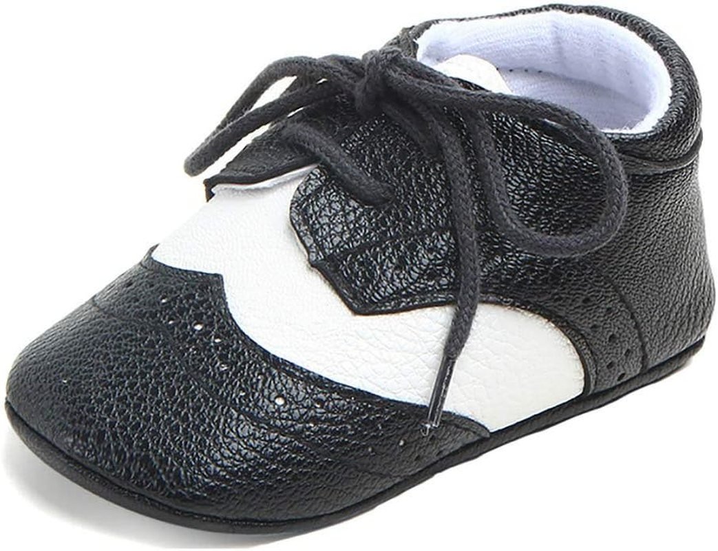 Anrentiy Baby Toddler Boys Girls Oxford Dress Shoes Classic Formal Infant First Walking Christening Shoes