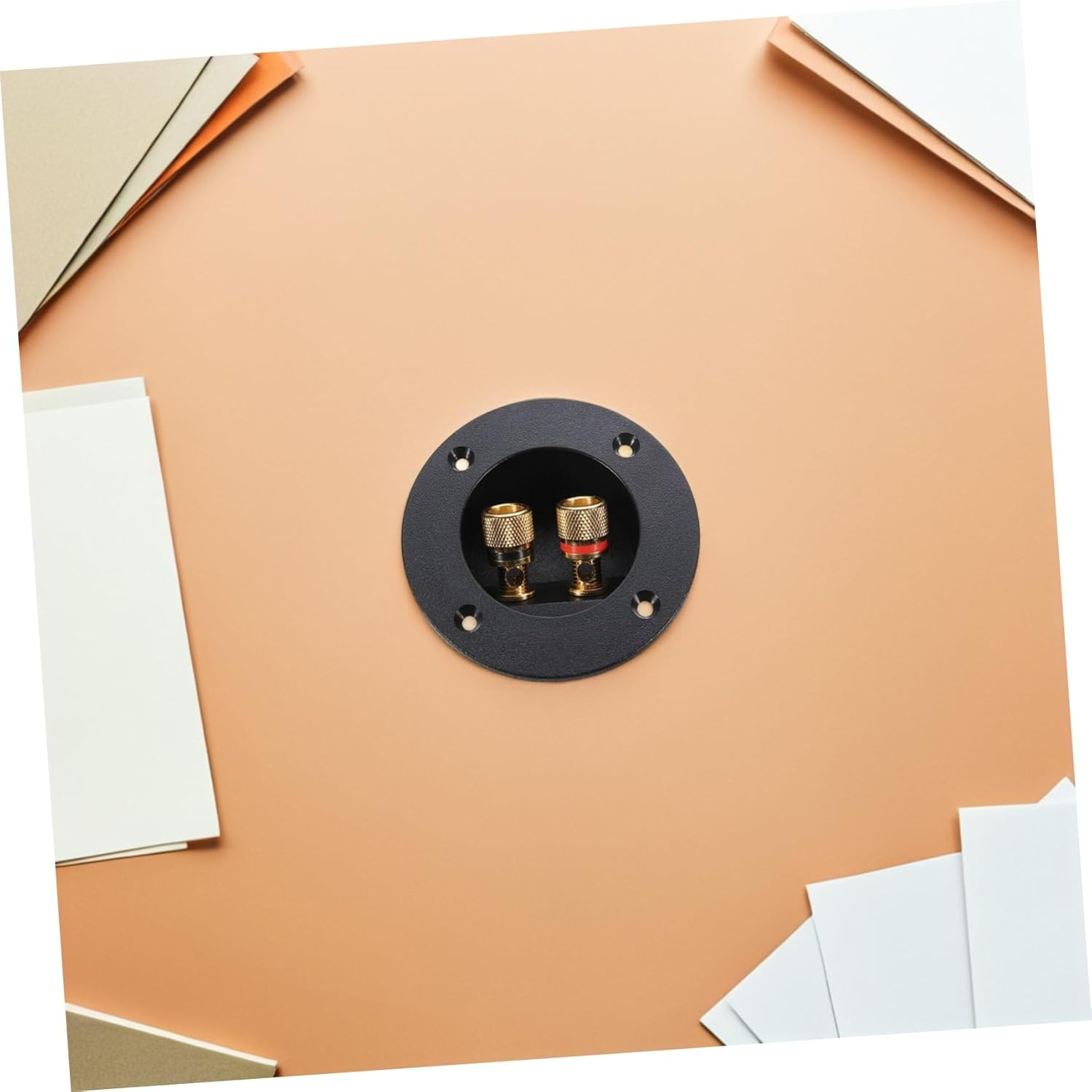 HIAKDOFT 8PCS Full Copper Speaker Wire Connector Terminal Box with Binding Posts for DIY Home Car Stereo Systems High Conductivity Audio Cable Terminal for Subwoofers Soundbars Hifi image number 1