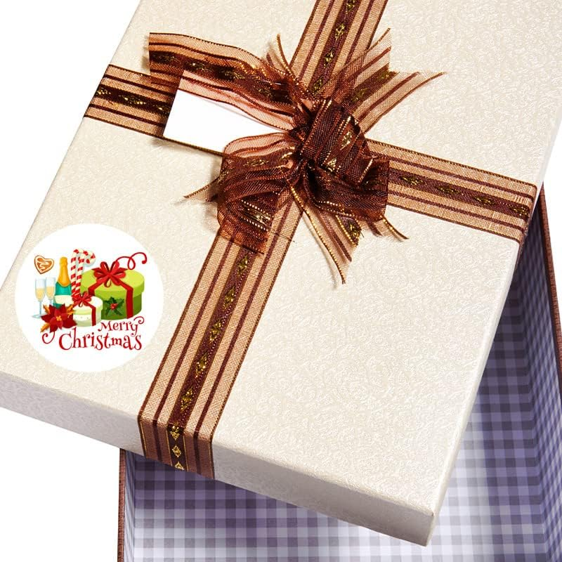 500 PCS Merry Christmas Labels, 1.5&rdquo; Envelope Seal Stickers, Card Gift Envelope Boxes, Xmas Stickers Rolls for Party Supplies image number 2