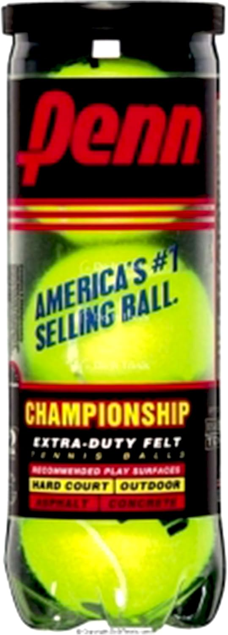Penn Championship Tennis Balls - Extra Duty Felt Pressurized - 3 Balls (Pack of 4) image number 2