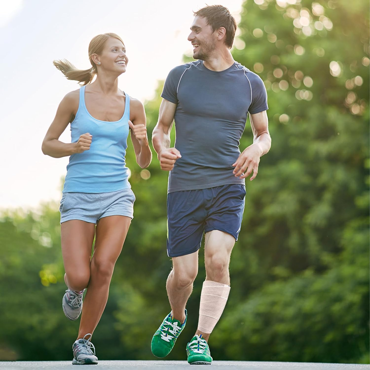 5 Pack Elastic Compression Bandage Wrap 10Cm*4.5M Elastic Bandage Wrap Reusable, Elastic Tubular Bandage for Knee, Premium Elastic Bandage Wrap with Self-Closures, Elasticated Bandage Wrap, Washable image number 3