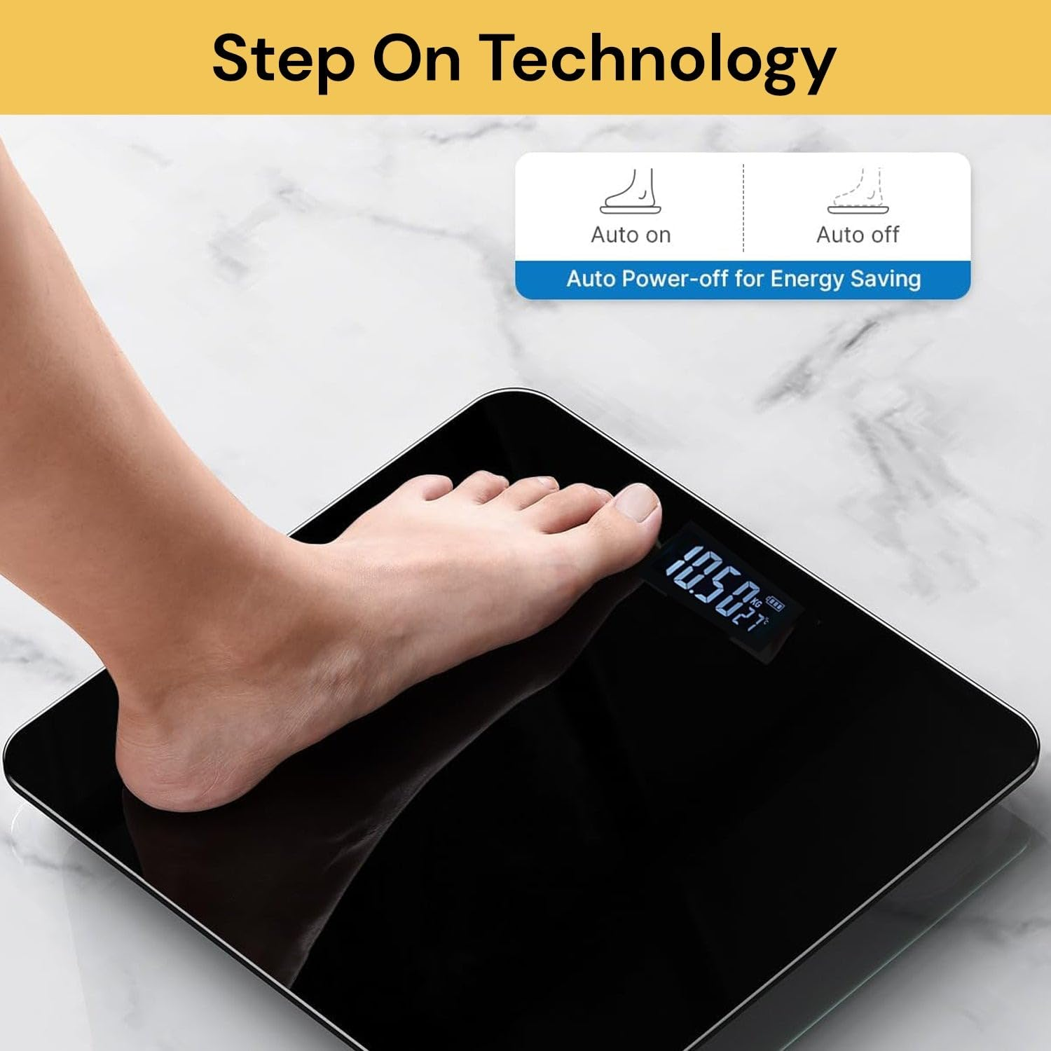 EZONEDEAL Body Scale - Electronic Digital Bathroom Scales Body Weight Scale Fat Glass Backlit 180Kg - Weighing Scale for Body Weight Digital Scale image number 5