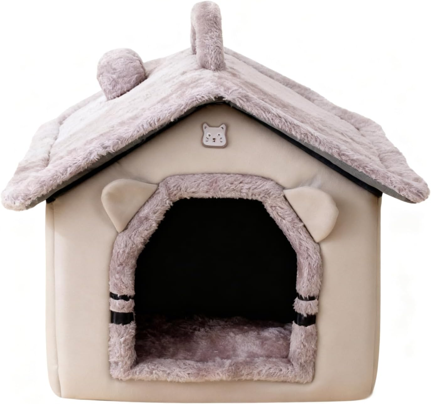 Cat Bed, Cave Nest Tent Thickened Warm Mat Supplies, Pet Mat Pad, for Calming Outdoor Animal Travel Winter Small Dogs Kitten image number 6