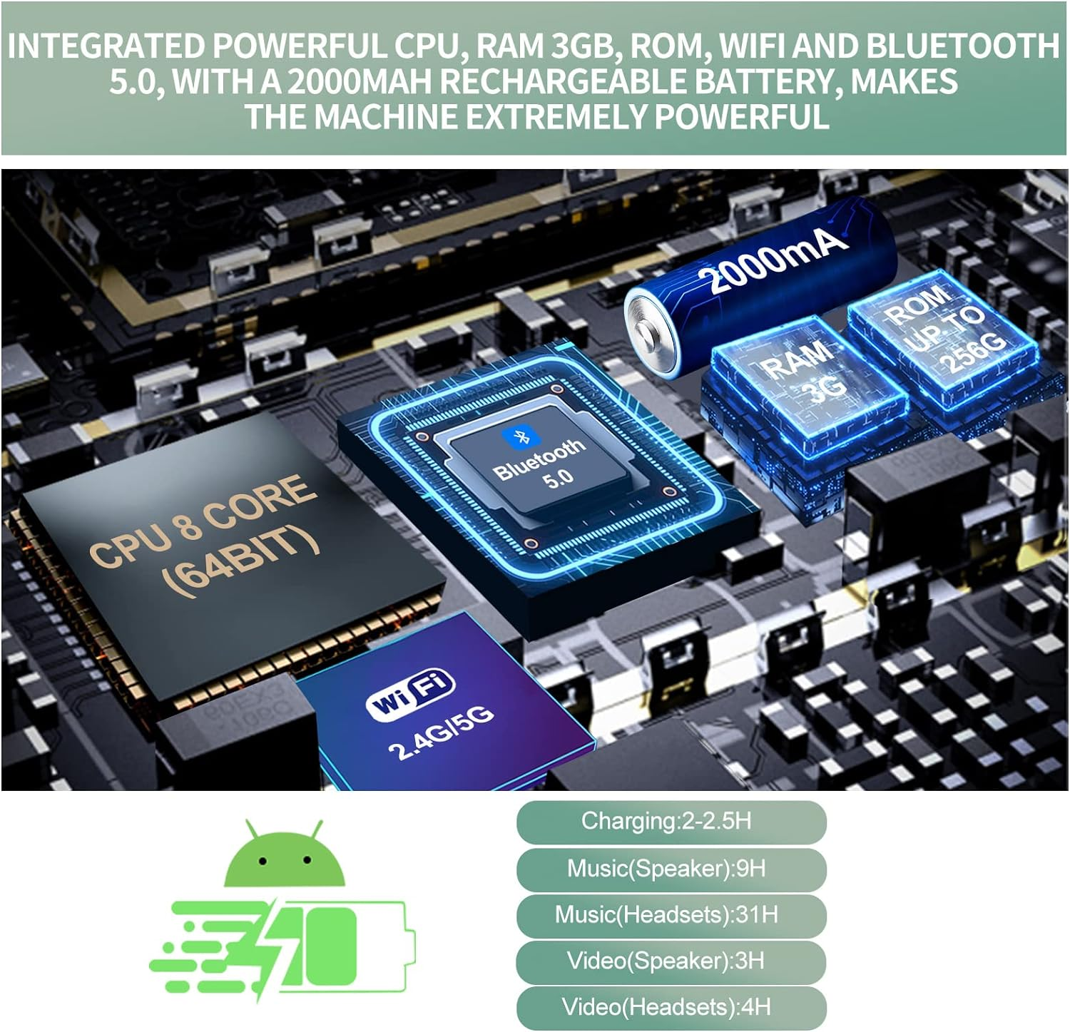 144GB MP3 Player with Bluetooth and Wifi,4.3" 1080P Full Touch Screen MP4 Player with Spotify,Portable Hifi Sound MP3 Player,Android 9.0 MTK 8 Core Music Player Support Online Music image number 5