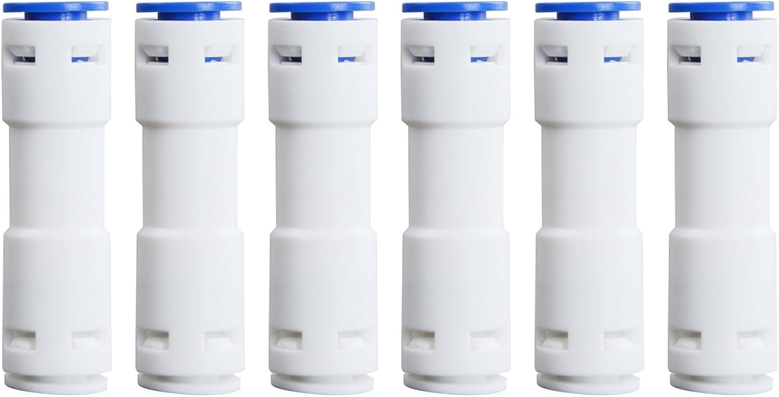 Hunken 6 Pcs 1/4" (6.4 MM) Push-To-Connect One-Way Check Valve, Quick Connect Tube Fittings for RO Systems, Reverse Osmosis Water Filters & Purifiers image number 2