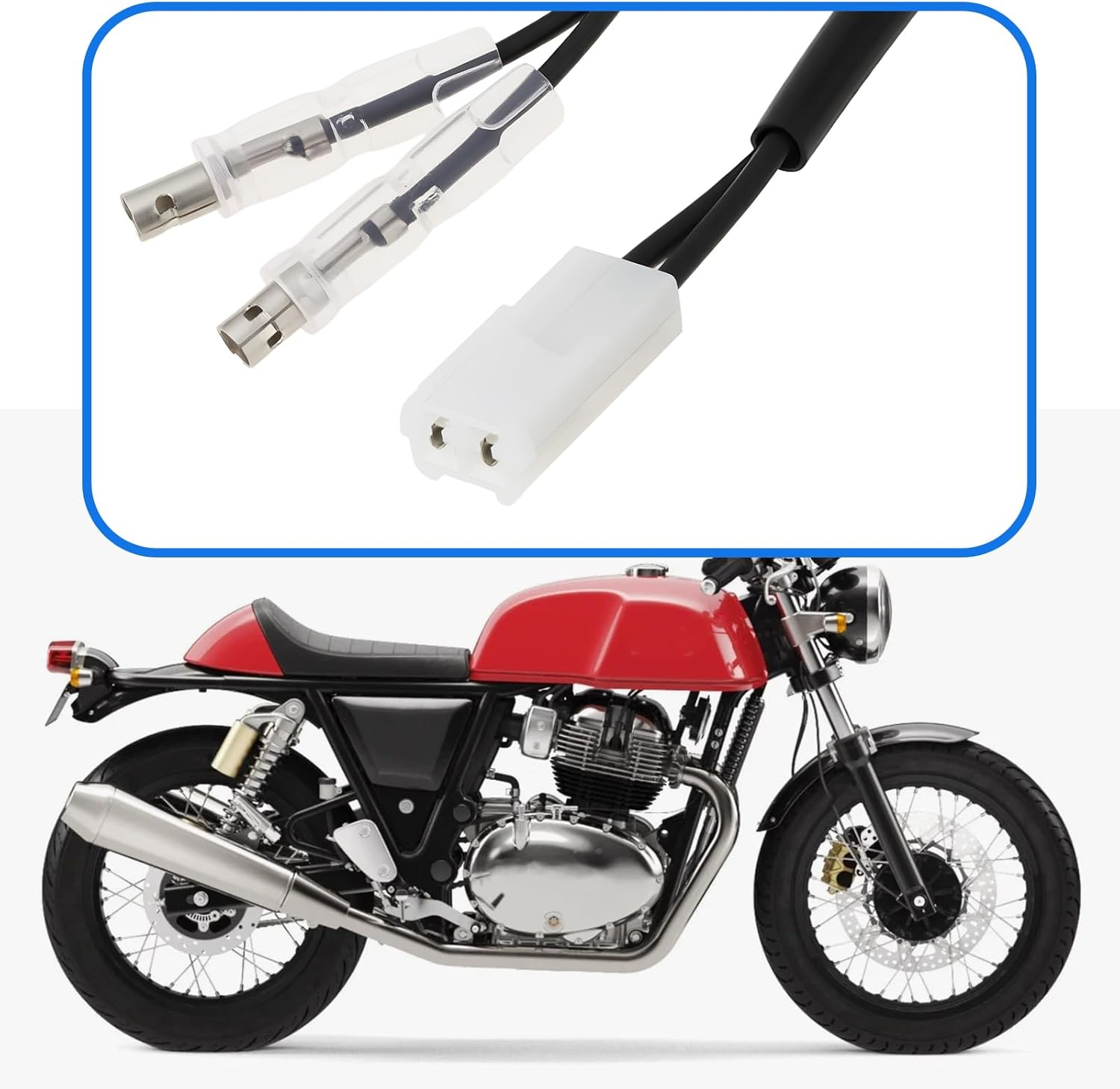Ecsing 4Pcs Motorcycle Indicator Adaptor Leads Compatible with Royal Enfield Interceptor 650 GT