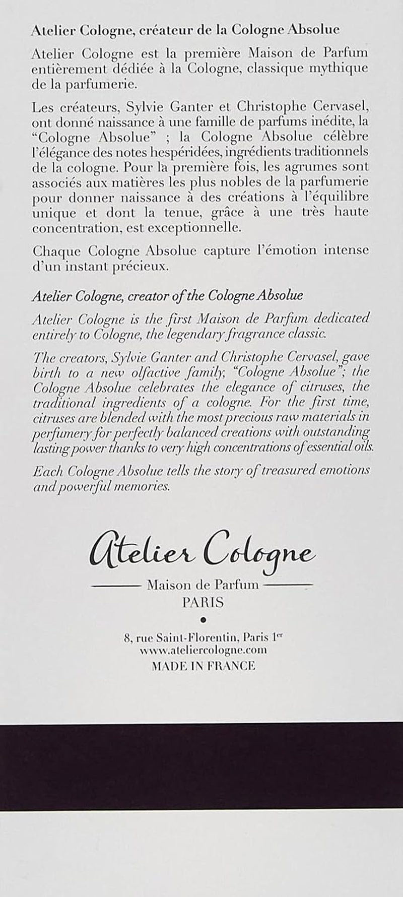 Atelier Cologne Absolue Spray, Ambre Nue, 100Ml image number 3