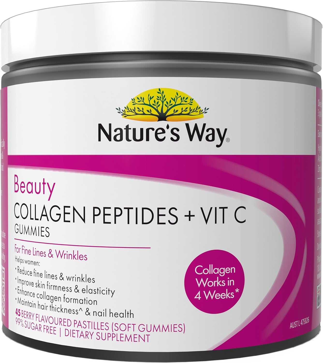 Nature'S Way Beauty Collagen Peptides plus Vitamin C 45 Gummies image number 6