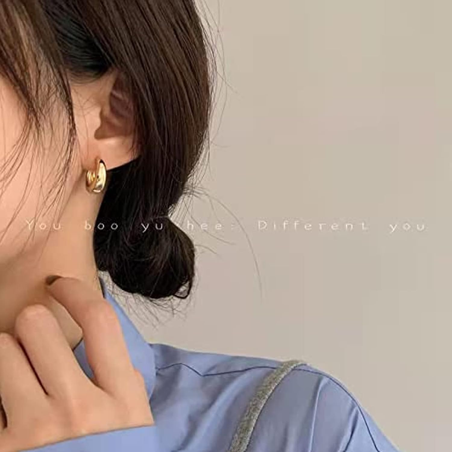 Small Hoop Earrings for Women 18K Gold Plated Hoop Huggie Earrings for Women (D - 2 Pairs (Oval)