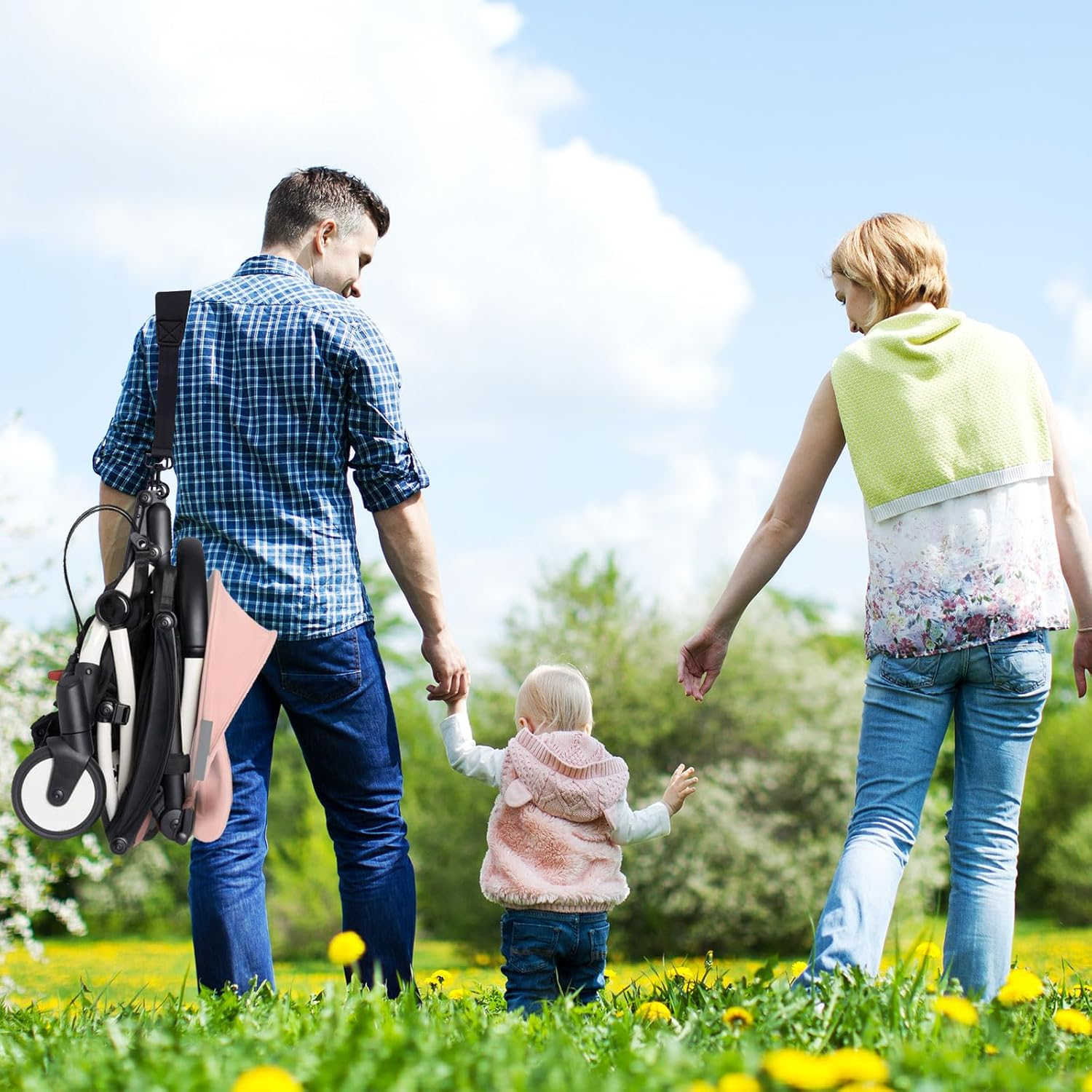 CSDWELL Stroller Straps for Babyzen Yoyo,Yoy2,Yoy3,Yoya,Yuyu,Stroller Carry Strap Deal for Parents, Airplane Travel,Outdoor,Rv Travel, (Black), Black image number 2