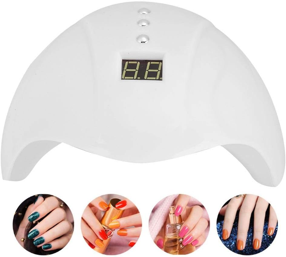 Nail Lamp,36W LED UV Nail Lamp Gel Nail Polish Dryer Quick Drying Nail Art Machine(White) image number 2