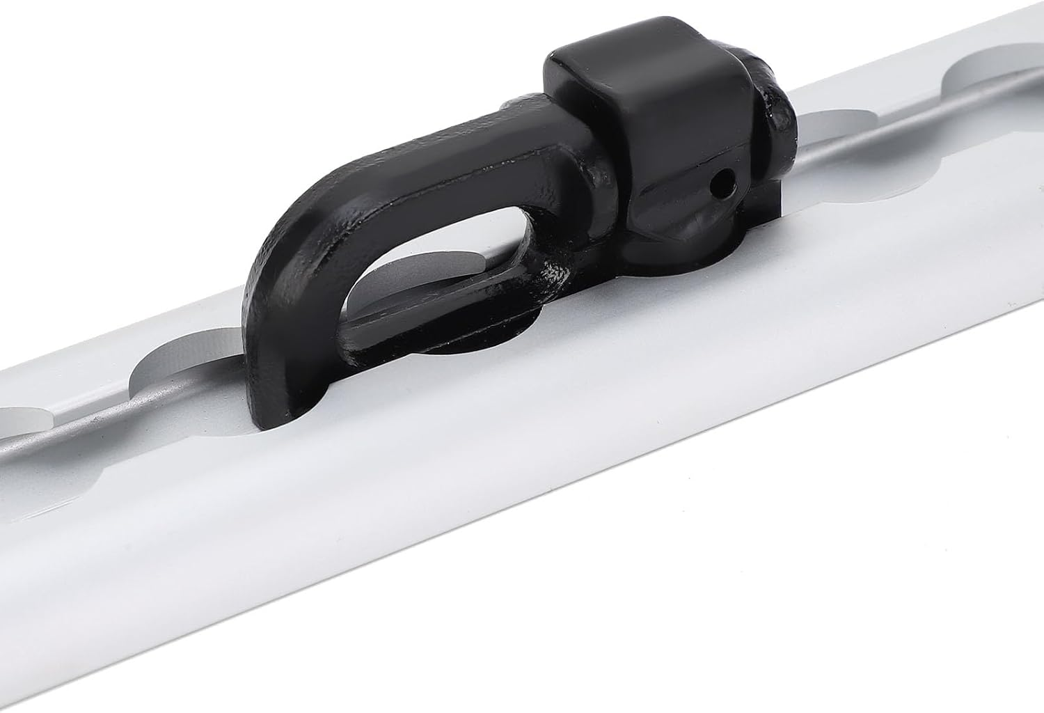 L Track Double Stud Tie down Fitting Heavy Duty Carbon Steel L Track Rail Double Stud Fitting Secures for Truck Bed Trailer Rv 4Pcs (Black) image number 1