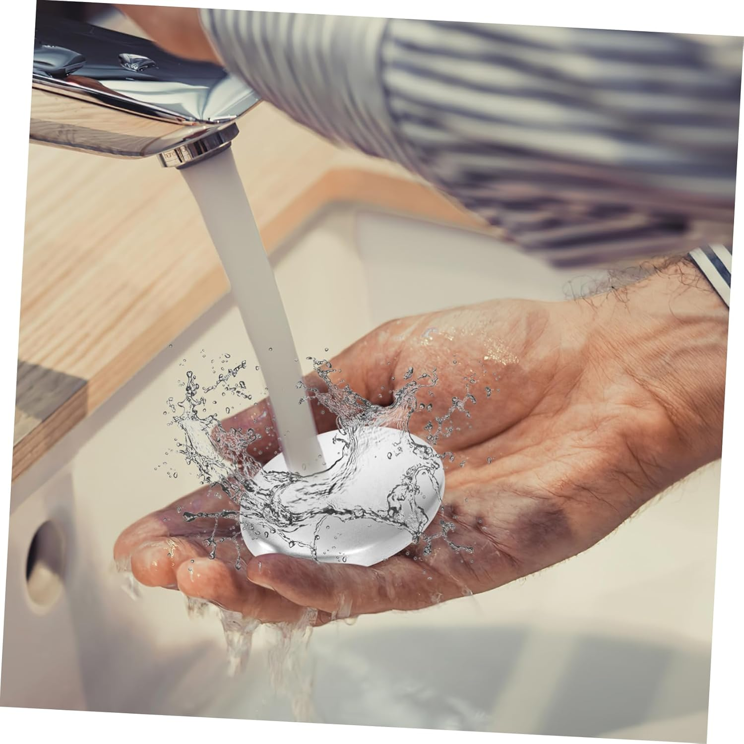 SHOWERORO Portable Smell Stainless Steel Soap Bars Odor Absorber for Kitchen Chef image number 1