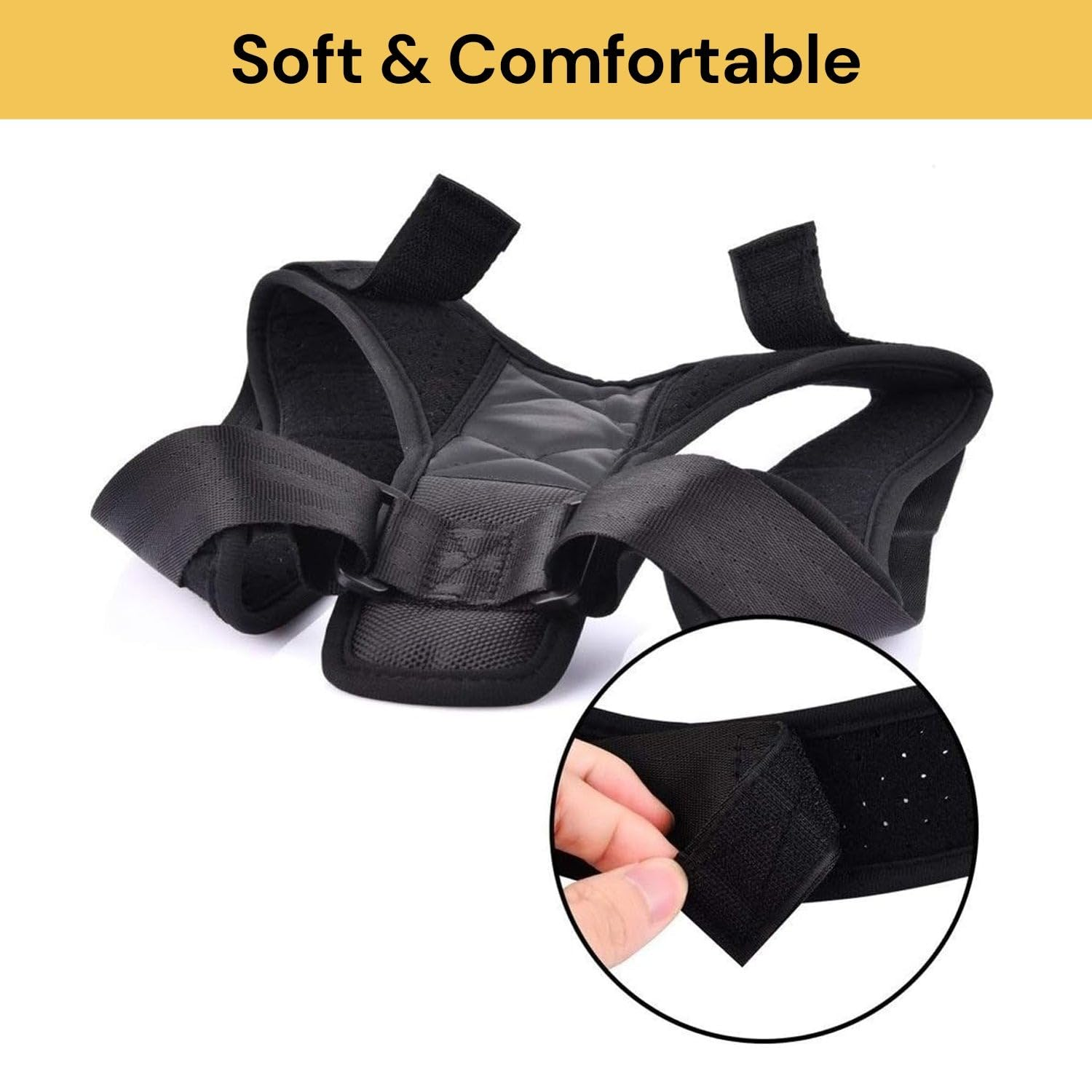 Spendeal Posture Corrector-Back Brace for Men and Women, Fully Adjustable Comfortable for Mid, Upper Spine Support- Neck, Shoulder, Clavicle and Back Pain Relief-Breathable, Slouching, Hunching, image number 6