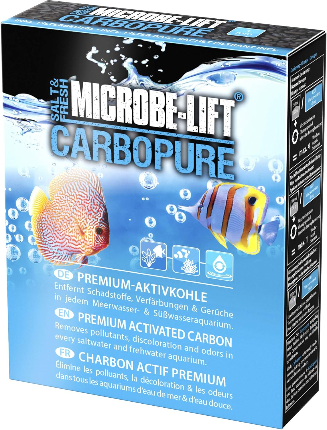 MICROBE-LIFT Carbopure Activated Carbon Filter Medium Helps Yellow Water, Medication, Toxins in Aquarium (2.9Kg) image number 1