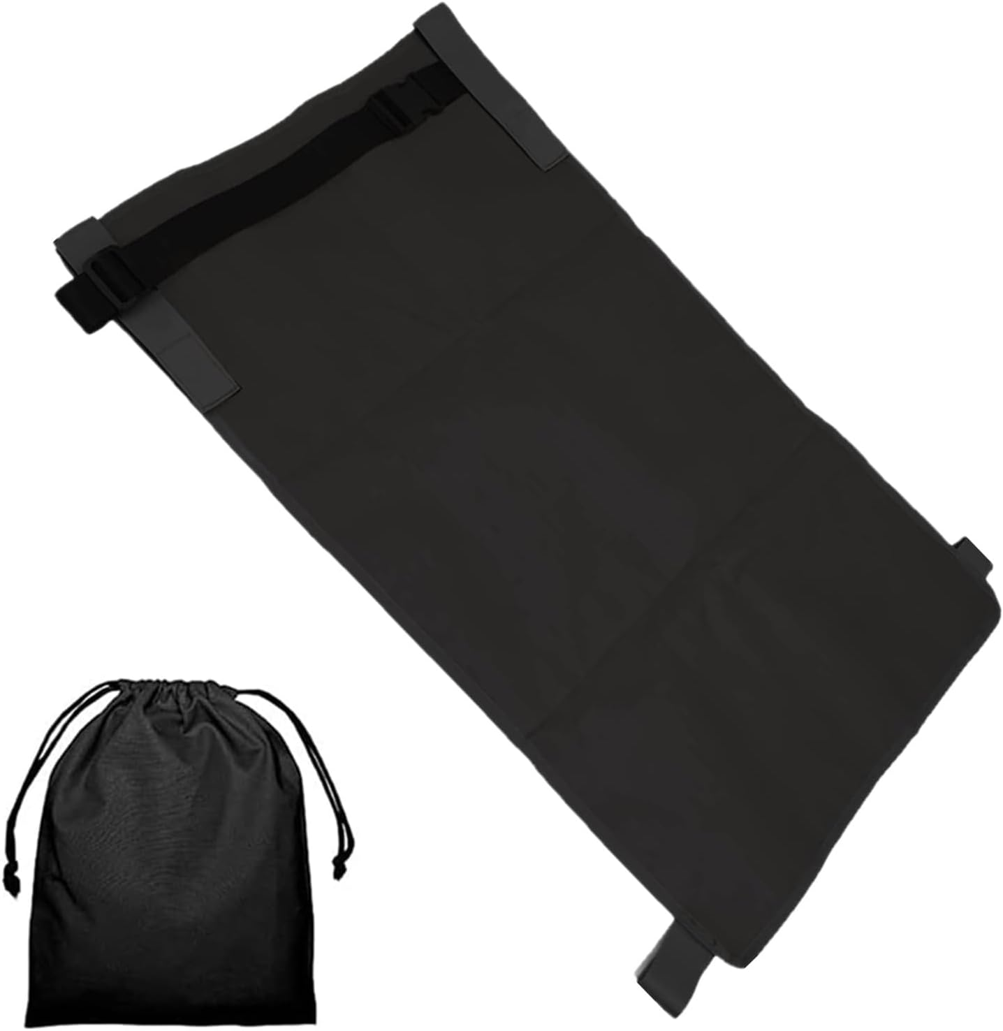 Portable Toddler Travel Bed - Airplane Seat Extender & Kids Flying Essentials, Comfortable In-Flight Hammock for Babies and Toddlers on Flights (Black)