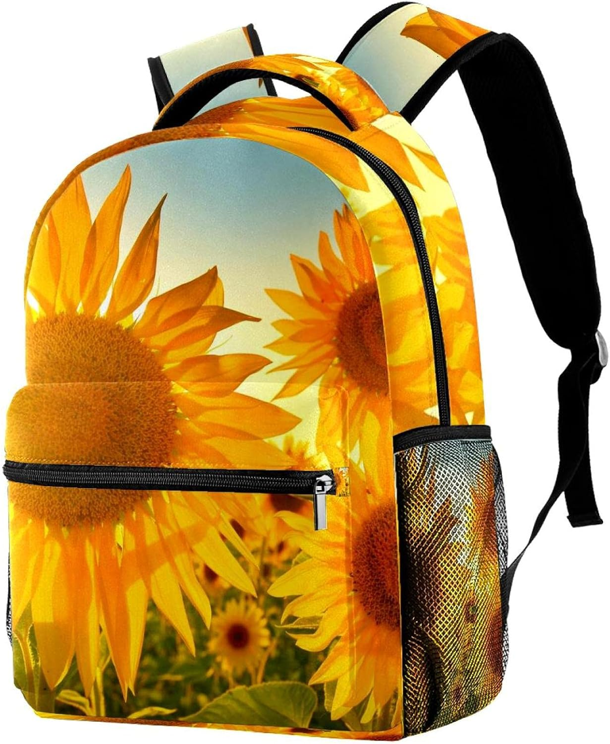 Sunflower Spring Summer Flower Blossom Nature Backpack Students Shoulder Bags Travel Bag College School Tote Backpacks image number 5