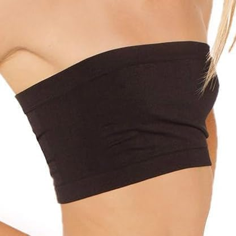 3Pack Girls Strapless Bandeau Bra，Seamless Girls Training Bras for Teens，Sports Tube Top Bra image number 6