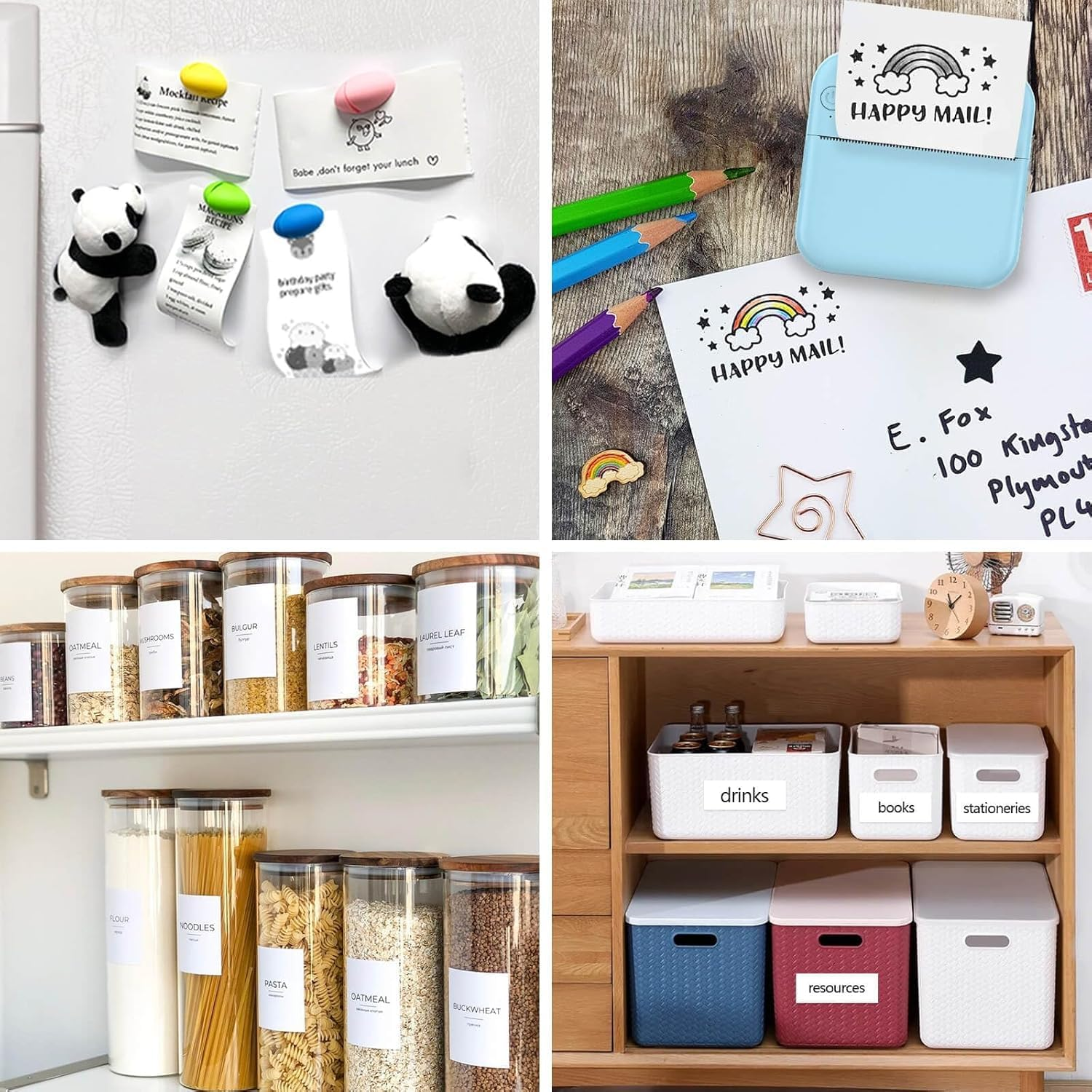 Pocket Printer for Iphone/Android,Wireless Mini Sticker Printer with 8Pcs Print Paper+5Pcs Sticke,Mini Pocket Printer for Customized, Portable Printer for OTES Journal Memo Photo Study (Blue)