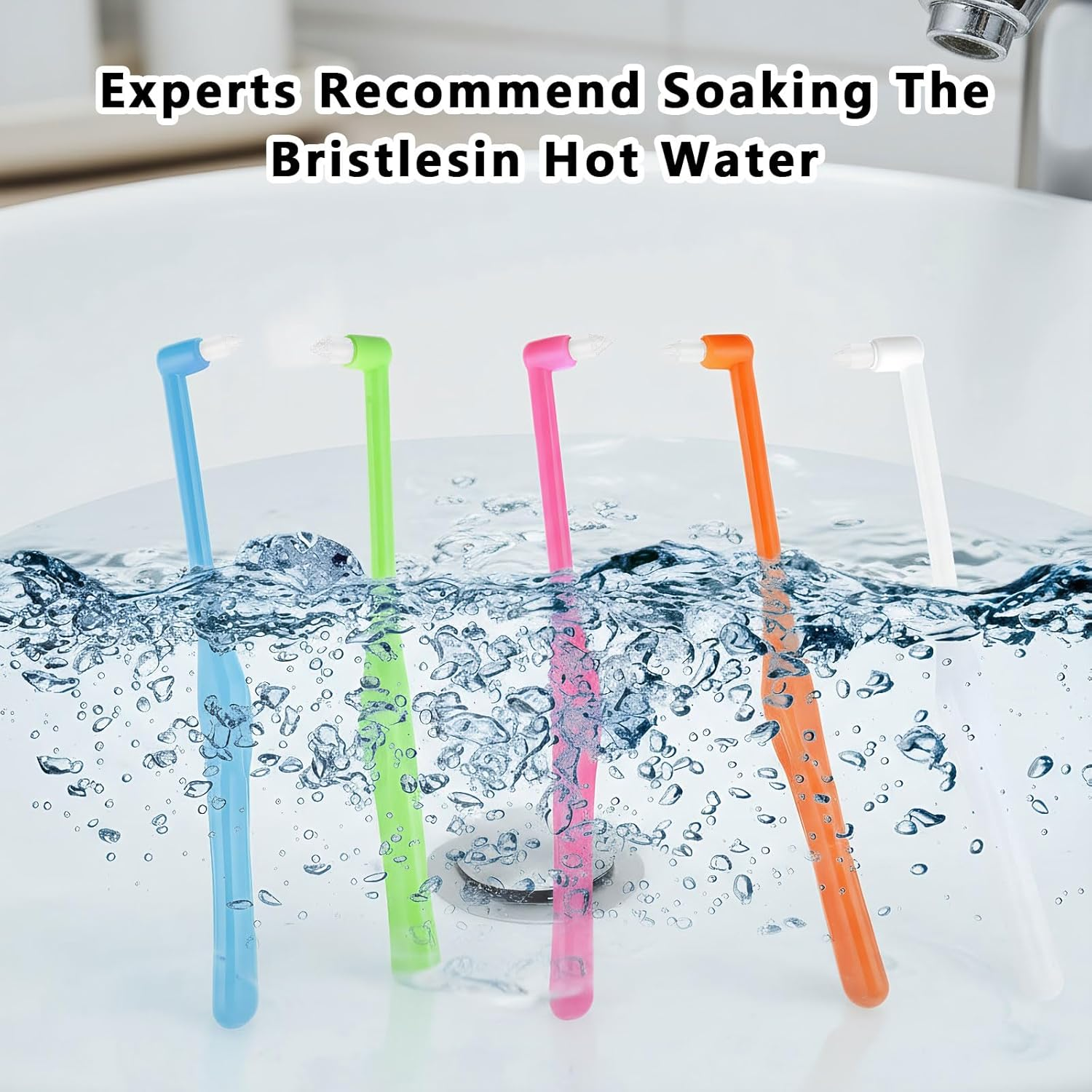 5 Pcs Single End Tuft Toothbrush for Interdental and Orthodontic Cleaning, Small Tuft Toothbrush for Back Teeth, Durable Plastic Handle Oral Hygiene Tool, Compatible with Implants, Crowns & Braces &ndash; SZTTY image number 2