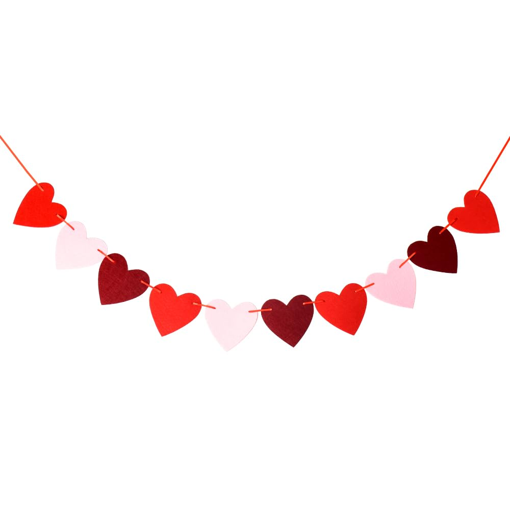 Valentines Day Decorations for the Home Bedroom Classroom Office Party Wedding Anniversary Valentines Day Banner Decorations Engagement Banners and Signs Hanging Heart Wedding Decor Banners image number 1