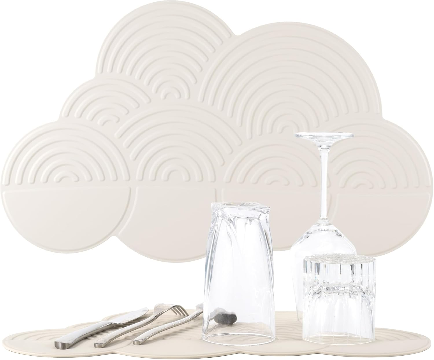 Li&Zhao Dish Drying Mats for Kitchen Counter - Dish Mat Drying Kitchen Mat Silicone Drying Mat Silicone Mats Dish Rack Mat Dish Drainer Mat image number 2